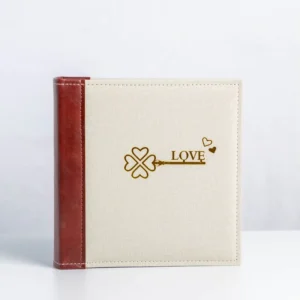 4×6 Inch 10x15cm 200-Photo Gold Foil PU Leather Photo Album with Stitching