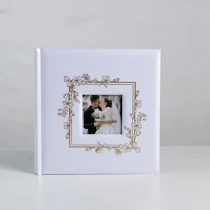 4×6 Inch 10x15cm Wedding Photo Album, 200 Photos, Gold Foil, Square Window