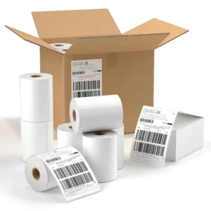4×6 Inch Waybill Logistics Shipping Labels Sheet Roll Adhesive Thermal Paper