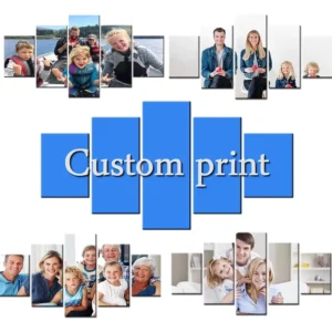 5-Piece Canvas Wall Art Custom Family Photo Anime Movie Poster Room Decor No Frames