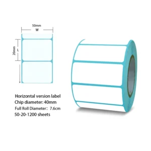50*20mm 3-Proof Thermal Label Roll Clear Printing for Portable Printers and Small Labels