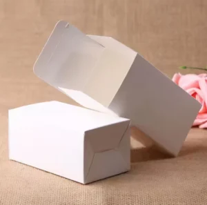 50 Pcs Double-Sided Craft Paper Boxes White Square Customizable Medicine Packaging for Gift and Craft Use