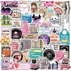 50-Piece Book Reading Graffiti Stickers for Book and Bottle