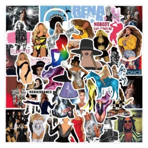50-Piece Female Singer Graffiti Stickers for Laptop and Phone Vinyl Sticker