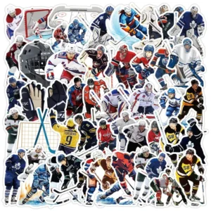 50-Piece Ice Hockey Graffiti Waterproof Adhesive Stickers
