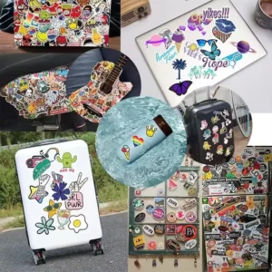 50-Piece Painting and Calligraphy Graffiti Art Stickers for Trunk Board, Computer, Phone, and Room Decoration