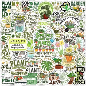 50-Piece Plant Quote Sticker Pack