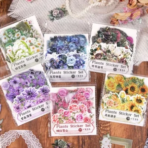 50 Sheets Per Pack Creative Manuka Hanazono Flower Decorative Stickers