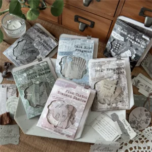 50 Stickers Per Pack Fragmented Shadows Series Vintage English Style DIY Decorative Stickers