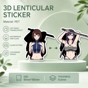 500-Design Japanese Anime 3D Cartoon Waterproof Motion Stickers for Phones