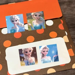 500 PVC Square Princess Stickers per Roll for Journaling and Decoration