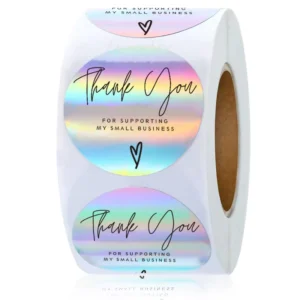500 Pcs Rainbow Holographic Waterproof Stickers for Commercial and Gift Decoration