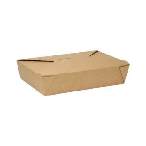 500-Piece Carton Coated Recyclable Kraft Paper Lunch Boxes, Brown, Takeout Food Packaging