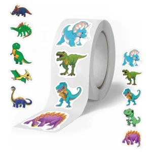 500 Sheets Cute Cartoon Monkey Sticker Roll Eco-Friendly Self-Adhesive Classroom Reward Stickers for Kids