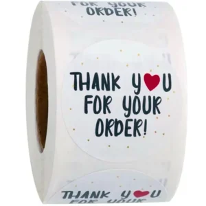 500pcs/Roll Round Thank You for Your Order Heart Sticker Handmade Seal Labels for Parcels