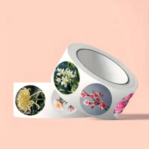 500pcs Roll Traditional Flower Paper Stickers for Rose, Thank You, Holiday, Birthday, and Wedding Envelope Decoration