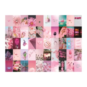 50PCS 4 x 6 Inch Cartoon Photo Cards Wall Collage Kit Pink Room Decor