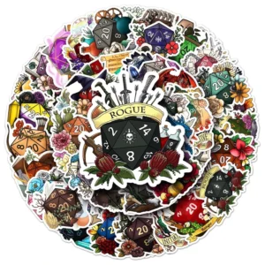50PCS Cartoon Dice Stickers