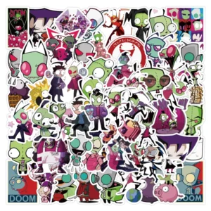 50PCS Cartoon Vinyl Graffiti Stickers for Laptop, Notebook, Bottle, and Wall Decor