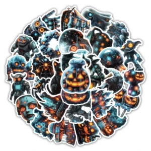 50PCS Cartoon Waterproof Halloween Party Stickers