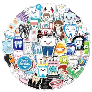 50PCS Fun Dental Protection Stickers for Kids Education