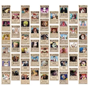 50PCS Retro Anime Wanted Poster Cards
