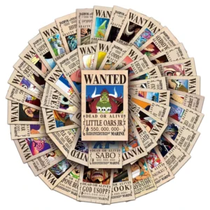50PCS Retro Anime Wanted Poster Stickers