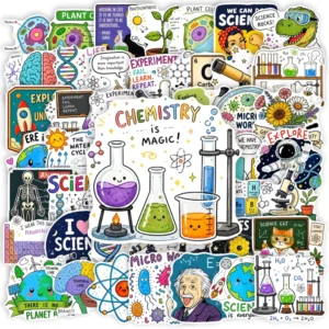 50PCS School Subject Science Explore Chemistry Sticker