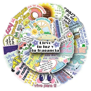 50PCS Spain cartoon positive saying spanish inspirational sticker