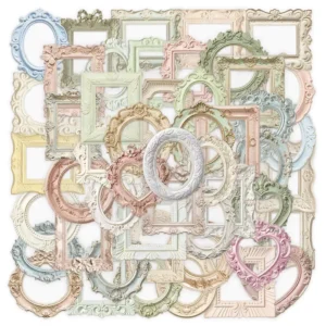 50PCS Transparent Medieval Vintage Frame Stickers
