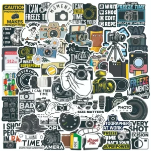 50PCS Vintage camera photography sticker