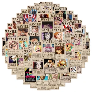 50PCS Wanted Poster Graffiti Vinyl Stickers for Car Laptop Bottle Cartoon Stickers