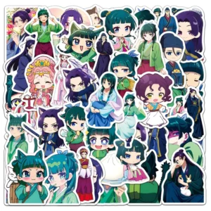 50Pcs Eco Friendly PVC Apothecary Diaries Anime Graffiti Stickers for Bottle Decor Die Cut Japanese Cartoon Design
