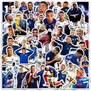 50Pcs Football Player Graffiti Stickers for Phone Decor Soccer Star Stickers