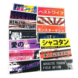 50Pcs JDM Personalized Racing Car Graffiti Stickers for Laptop Bottle Car Motorcycle Custom Label