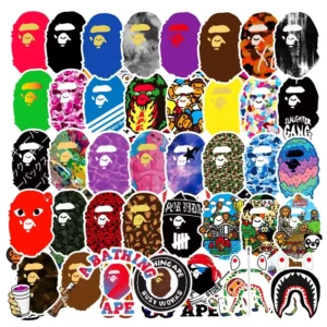 50Pcs Monkey Avatar Graffiti Sticker for Decorative Home Table Bottle Cup Phone Laptop Logo Stickers
