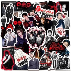 50Pcs/Set Kpop Waterproof Decor Stickers for Phone Cup Guitar Luggage DIY Decal