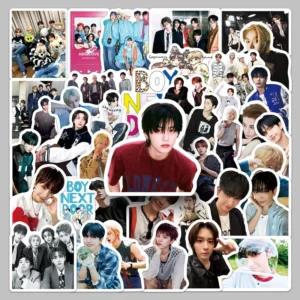 50Pcs Trendy Decor Waterproof PVC Die Cut Printed Custom Celebrity Stickers for Furniture and Wall Decoration