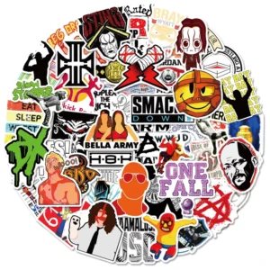 50Pcs Wrestling Sports Logo Graffiti Stickers for Car Decor