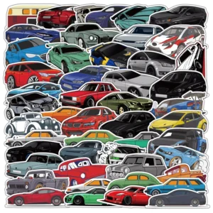 50pcs Car Graffiti Water Cup and Computer Vinyl Label Stickers