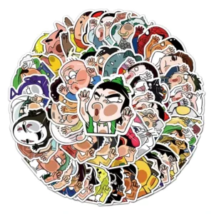 50pcs Cartoon Character Waterproof Vinyl Stickers for Glass, Luggage, Boxes, and iPad
