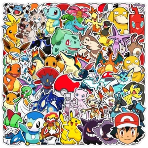 50pcs Elf Doodle Waterproof Stickers for Suitcase, Refrigerator, Computer, Notebook