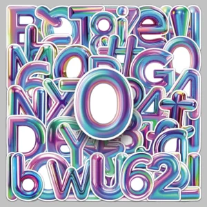 50pcs Factory Custom DIY 3D Digital Decorative Stickers
