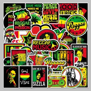 50pcs Factory Vinyl Custom Cool Reggae Street Art Graffiti Decals Stickers for Motorcycle Car Auto Helmet