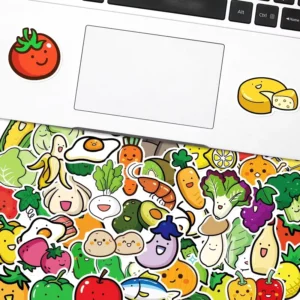 50pcs Fruit and Vegetable Plant Graffiti Stickers for Skateboards Cars Phones Bottles and Cups