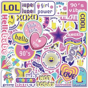 50pcs Motivational Phrase Waterproof Stickers for Mobile Phones, Computers, Diaries, Pockets, Tents, Suitcases