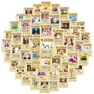 50pcs Vintage Anime Stickers and Poster