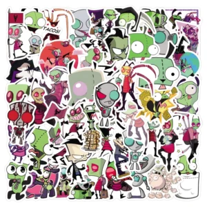 55PCS Cartoon Graffiti Stickers for Laptop and Bottle Decor