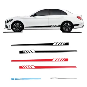 5pcs Racing Long Stripe Letter Body Decals Car Side PVC Self-Adhesive