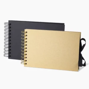 6 Inch Bow Ribbon Design Scrapbook Photo Album Guest DIY Memory Book with Black Pages
